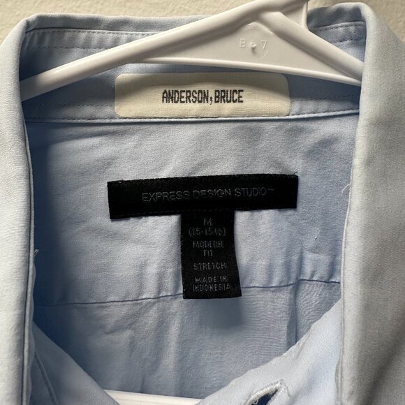 Express Blue Button Down - Picture 2 of 3
